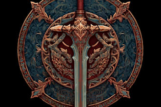design awesome rpg fantasy or sci fi logo for you