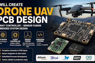 create drone uav pcb, flight controller, sensor fusion, embedded system design