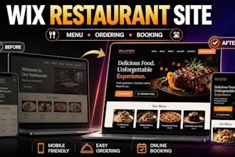 build wix restaurant website with online ordering and menu booking wix design