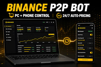 develop binance and bybit p2p auto pricing bot