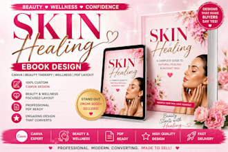 design skin healing ebook canva beauty therapy wellness pdf layout
