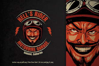 do creative high quality devil, evil logo
