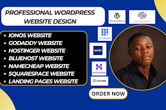 design,redesign wordpress website on bluehost ionos godaddy hostinger siteground
