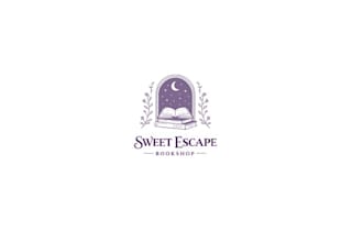 design sweet escape bookshop cozy literary logo