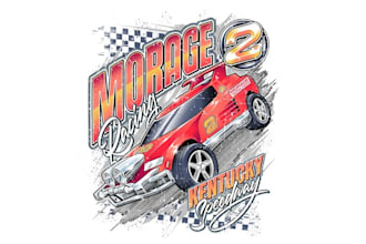 design vintage racing tee logo
