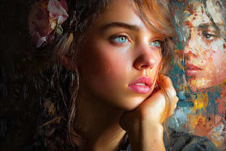 make your photo into a digital oil painting art