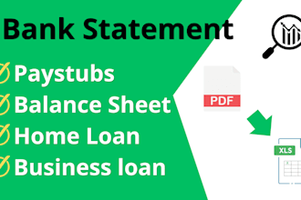 convert bank statements to clean and structured excel report
