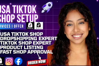 do USA tiktok shop setup, shop manager ,dropshipping expert