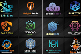 create modern ai tech brand identity for startups