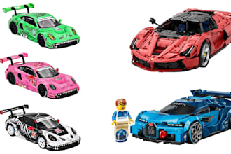 custom 3d lego design, 3d lego building, car moc,  XML partlist and instructions