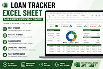 create loan tracking and interest calculation excel sheet