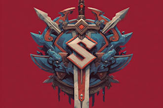design an animated fantasy, rpg, mmorpg, sci fi game logo