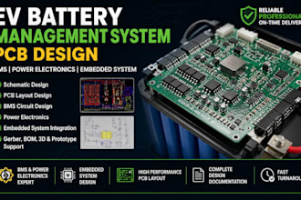 design ev battery management pcb, bms, power electronic, embedded system circuit