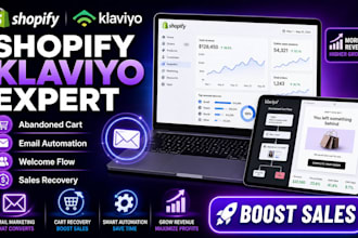 setup klaviyo email flows for shopify conversion and abandoned cart recovery