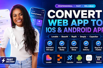 convert lovable base44 replit website webapp to ios android app despia capacitor