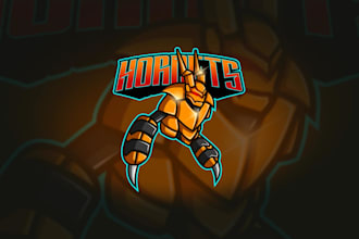 design outstanding high quality mascot, hornet logo