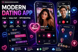 build modern dating app with audio video chat and geolocation matching features