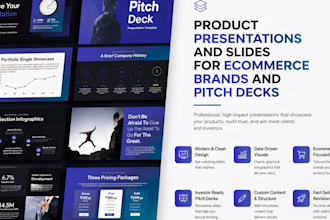 design product presentations and slides for ecommerce brands and pitch decks