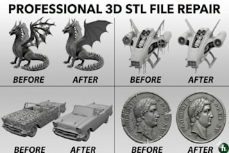 repair and fix stl files, clean meshes, edit 3d models, make them 3d print ready