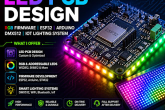 custom led pcb, rgb firmware, esp32 arduino, dmx micro led display wifi ble
