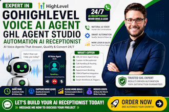 expert in gohighlevel voice ai agent ghl agent studio automation ai receptionist