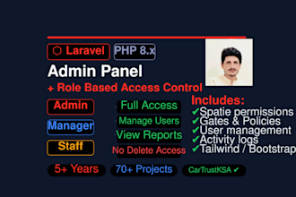build php role base auth system