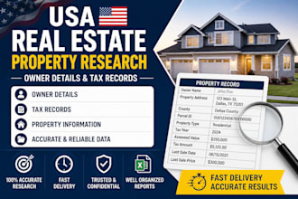 do USA real estate property research, owner details