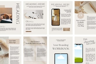 design canva ebook, worksheet, journal, planner, checklist