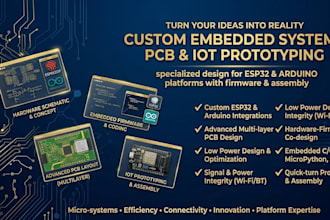 design embedded systems pcb esp32 arduino iot pcb with firmware and prototyping