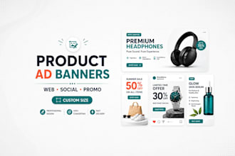 design product ad banner and social media banner