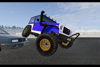 create 3d sport car for beamng drive, mods file conversion,ac 3d car,custom kits