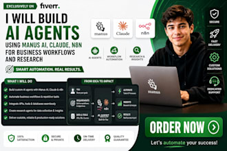 build ai agents using manus ai, claude, n8n for business workflows and research