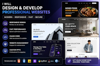 design and develop a custom website for your needs