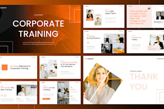 design corporate training presentation, workshop or webinar slides in powerpoint