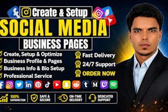 do facebook business page create and setup, social media accounts setup