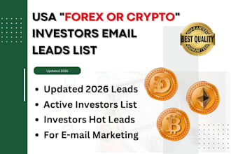 provide USA forex crypto investors email database leads list