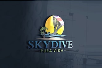 design exciting logo for skydiving company in costa rica