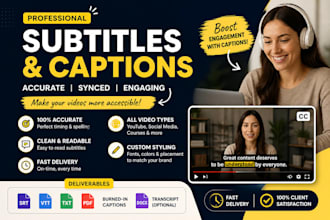 do subtitle or closed caption for your video within 24 hours