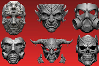 design wearable 3d cosplay creation 3d masks 3d helmet 3d face mask cosplay stl