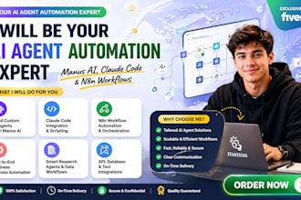 be your ai agent automation expert manus ai, claude code, and n8n workflows