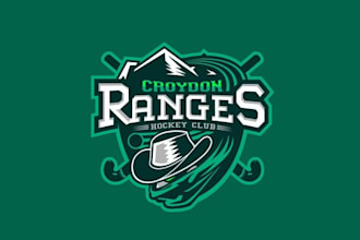 design fantastic field hockey team club logo