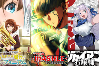 draw anime manga light novel cover webtoon cover shonen manhwa book cover art