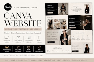 design canva website canva landing page ugc portfolio website