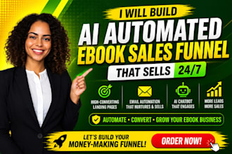 build ai ebook sales funnel in gohighlevel with automation for book marketing