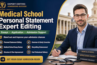 edit your medical school personal statement and application essays