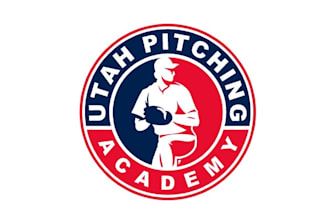 design mascot motion logo for utah pitching academy club