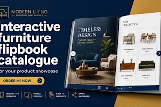 design interactive furniture flipbook catalogue for your product showcase