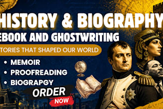 write history biography memoir ghostwriter ebook writer research nonfiction pro