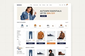 design ecommerce website UI UX
