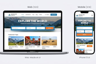 design responsive UI UX for web and mobile